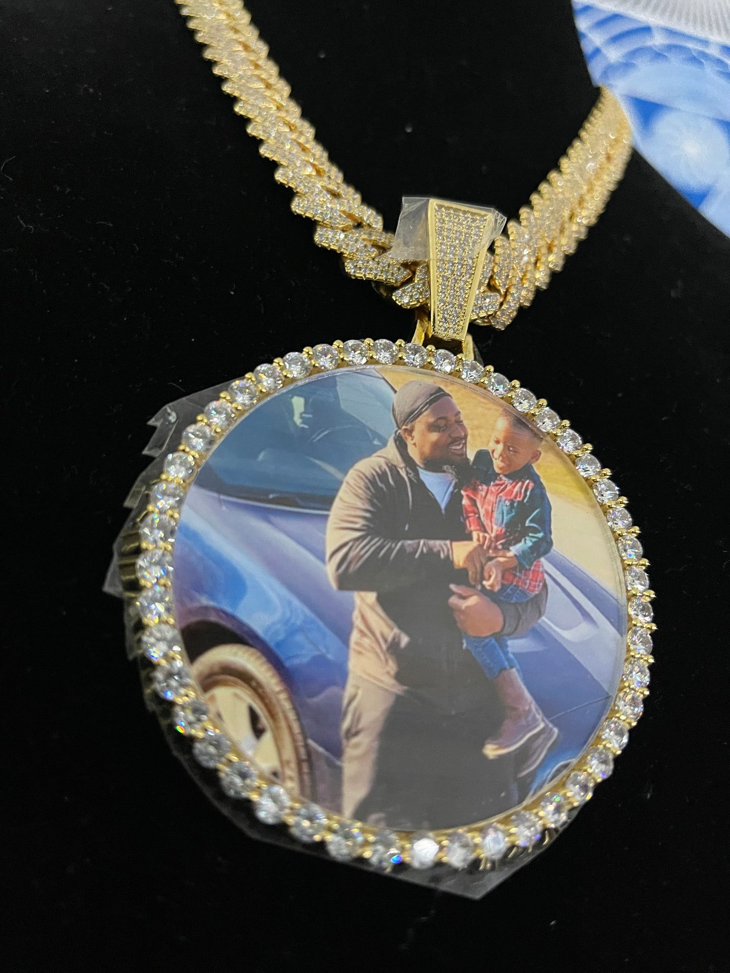 Large Custom Picture Pendant Necklace.
