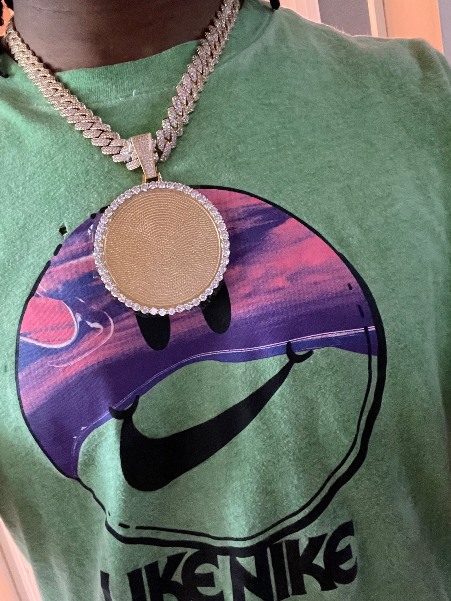 Large Custom Picture Pendant Necklace.