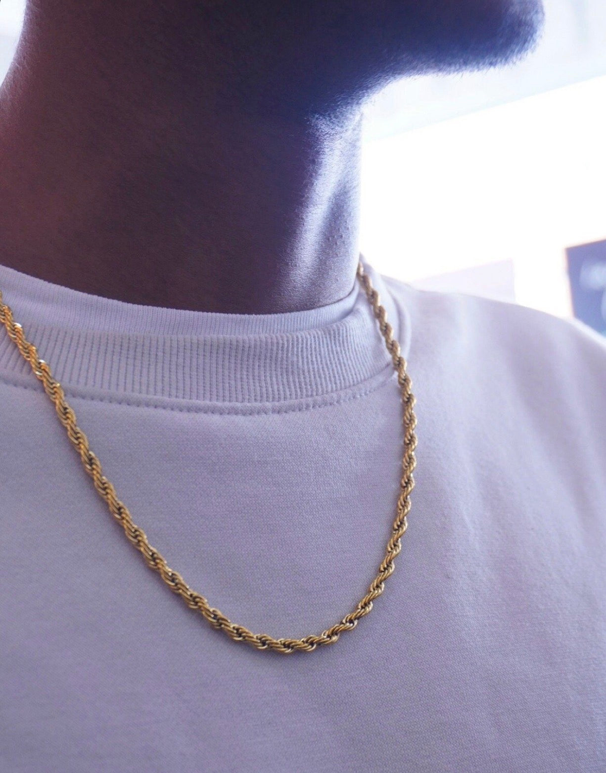 3mm Gold Rope Chain Necklace (Everyday Classic)