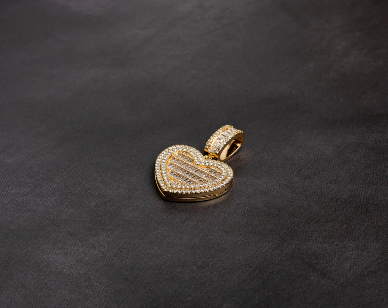 Closed Heart Photo Pendant