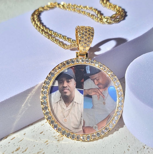 Circle photo pendant