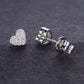 Heart Moissanite stud