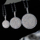 VVS1 Moissanite Round Circular pendant