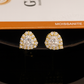 Heart Halo Moissanite Stud Earrings